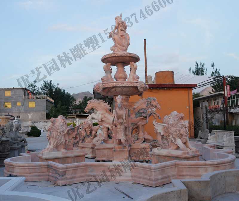 大理石景觀噴泉，歐式大型噴泉，石雕噴泉廠家
